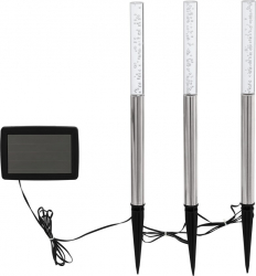 Set and nbsp 3 lampi solare LED EGLO 48666 RGB 3X0.06W and Ø 18mm Argintiu 