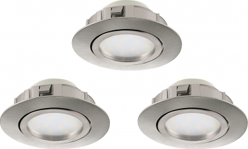 Set spoturi EGLO PINEDA 78756 LED 3x6W 3x500lm and Ø 84mm Nichel mat 