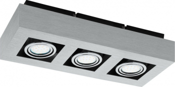 Spot aplicat EGLO LOKE 1 91354 GU10 3X5W Crom negru 