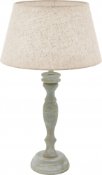 Veioza lemn cu abajur textil EGLO LAPLEY 43246 E27 1X60W Patina gri crem 
