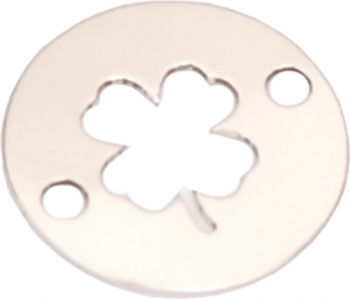 Bratara Trifoi norocos Argint 925 banut 10mm snur rosu unisex Artemis Gift 