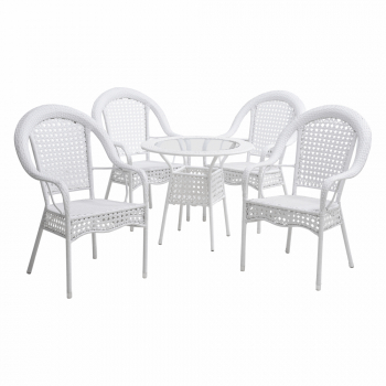 Set de gradina 1+4 alb KOVEN 