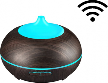 Difuzor aromaterapie cu ultrasunete Smart WiFi lumina LED 7 culori V-Rising VR-N09 550 ml wenge 