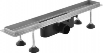 Rigola dus din inox CAPRICORN 600 mm cu gratar din inox faiantabil si reglabila pe inaltime model STONE