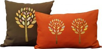 Set 2 Perne decorative QUANTUM SNAIL Trees of Transylvania 45x45 /45x33 cm