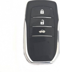 Carcasa cheie briceag compatibil Toyota 3 butoane cu lamela negru-crom 