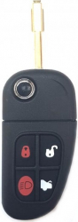 Carcasa cheie compatibil Jaguar 4 butoane lamela FO21 negru 