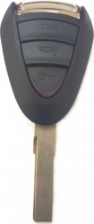 Carcasa cheie compatibil Porsche 3 butoane lamela HU66 negru 