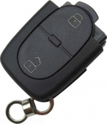 Carcasa cheie compatibil VW 2 butoane cu locas pentru baterie 2032 negru 