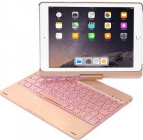 Husa carcasa cu tastatura LED Bluetooth pentru iPad Air/Air 2/Pro 9.7 iPad 9.7 2017/2018 aurie HOPE R 