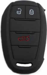 Husa cheie auto din silicon compatibil Audi 3 butoane Negru 