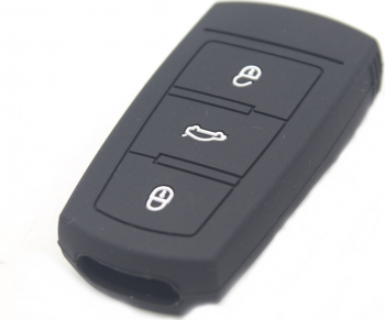 Husa Silicon Cheie VW Volkswagen Passat 3 Butoane Negru SIL 325 