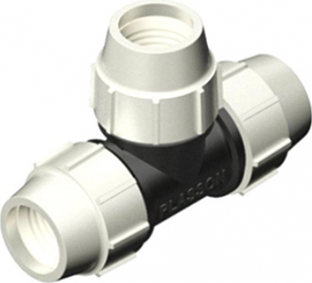 Teu egal 90 and ordm PEHD 323232 cu filet interior Plasson 