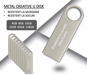 Pen Drive USB Stick personalizat prin gravura laser aluminiu 128GB USB 3.0