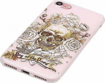 Protectie spate fosforescenta pentru iPhone 7 capac de protectie husa de protectie bumper craniu inflorat SHO211 