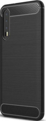 Husa protectie spate carbon pentru Huawei P20 Pro soft silicon capac de protectie carcasa bumper Gri inchis SHO278 