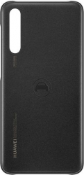 Husa protectie spate originala Huawei insertie magnetica pentru suport magnetic auto pentru Huawei P20 bumper gri inchis SHO394