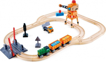 Set trenulet Hape marfa cu macara 