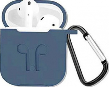 Husa suport casti Airpods Apple Bleumarin SHO492 
