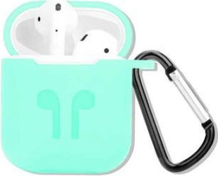 Husa suport casti Apple AirPods Verde menta SHO651 