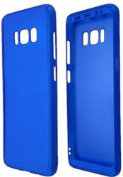 Husa de protectie cu acoperire completa 360 grade pentru Samsung Galaxy S8 protectie spate Albastru SHO793 