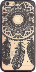 Husa de protectie pentru iPhone 6S protectie spate capac de protectie bumper model tribal Negru transparent SHO794 