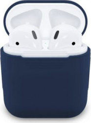 Husa suport casti Apple AirPods Bleumarin SHO725 