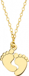 Colier pandantiv talpi bebelus argint 925 placat cu aur galben 