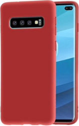 Husa protectie spate silicon pentru Samsung Galaxy S10 bumper ultraslim Rosu SHO843 