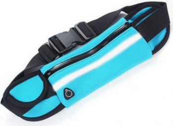 Borseta sport pentru alergat cu buzanar pentru telefon mobil si accesorii centura elastica si reglabila material impermeabil Negru SHO899 