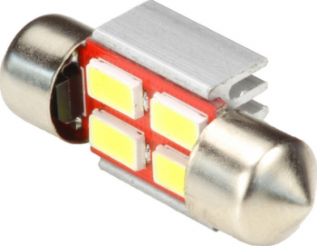 Bec LED 4 SMD sofit 31mm 12V lumina alba canbus 