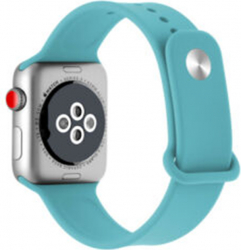 Curea compatibila Apple Watch 1/2/3/4 silicon 42/44mm verde menta 