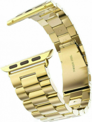 Curea compatibila Apple Watch metalica 42/44mm auriu 