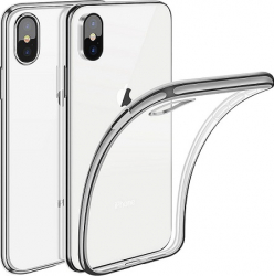 Husa protectie Iphone XS ultra slim din silicon argintiu 