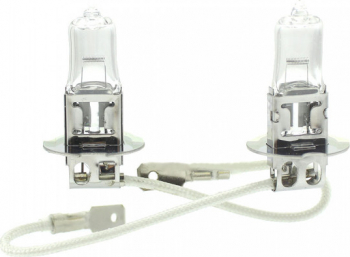Set 2 becuri Halogen H3 55W +50 Intensitate - LONG LIFE OEM Quality alb xenon