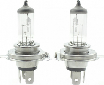Set 2 becuri Halogen H4 55W +50 Intensitate - LONG LIFE