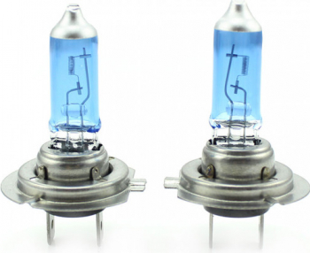 Set 2 becuri Halogen H7 100W +130 Intensitate - LONG LIFE OEM Quality alb quartz