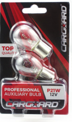 Set 2 becuri P21W/BAU15s 12V 21W alb sticla Quartz 