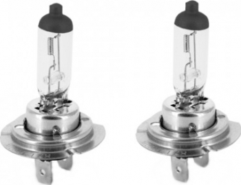 Set Becuri Halogen H7 - 55W + 50 intensitate Alb Xenon sticla quartz 