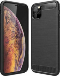 Husa de protectie cu insertii carbon pentru iPhone 11 Pro Max protectie spate bumper capac de protectie Negru SHO1110 