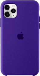 Husa protectie spate cu logo Apple pentru iPhone 11 Pro silicon Mov SHO1147 