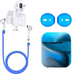 Set de 4 piese pentru casti AirPods Navy SHO1088 