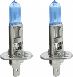 Set 2 becuri Halogen H1 55W +100 Intensitate - LONG LIFE OEM quality alb xenon 