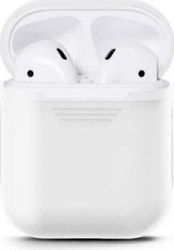 Husa suport casti Apple AirPods Alb SHO727 