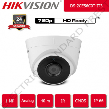 Camera de supraveghere HIKVISION analog 20 m IR HDReady 1 Megapixel 720p 2.8 mm interior / exterior 
