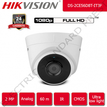 Camera de supraveghere HIKVISION Starlight analog 60 m IR FullHD 2 Megapixel 1080p 2.8 mm interior / exterior 