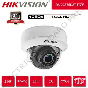 Camera supraveghere HIKVISION Starlight Color noaptea analog 20 m IR FullHD 2Megapixel 1080p 2.8-12 mm Varifocal motorizat interior/exterior 