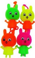 Set 4 iepurasi cu lumina 12cm 