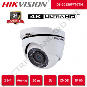 Camera de supraveghere HIKVISION analog 20 m IR UltraHD 3 Megapixel 1440p 2.8 mm interior/exterior 