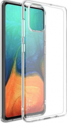 Husa protectie spate carcasa transparenta + Folie din sticla securizata fullscreen pentru Samsung Galaxy A51 SHO1558 